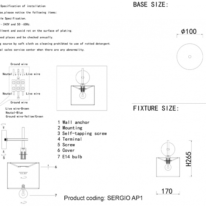 Бра Crystal Lux SERGIO AP1 GOLD