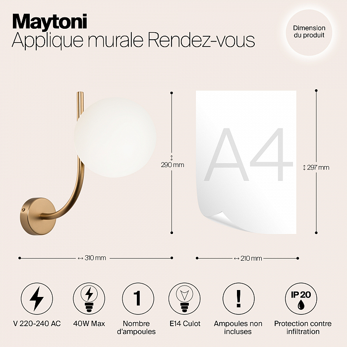 Бра Maytoni MOD109WL-01BS